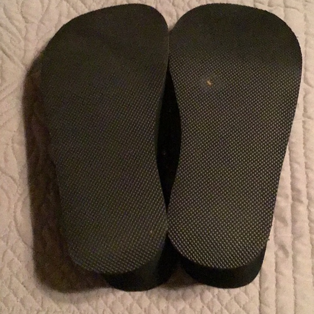 Volatile platform wedge black Rhinestone Flip Flops - Picture 3 of 4